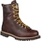 Georgia Boot Men's Waterproof Lace-To-Toe Work Boot, 9 M, Leather, 8 in Height, Chocolate G101 - alternate 1